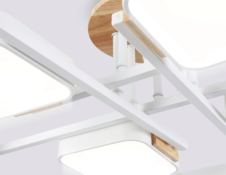 FL4888/8 WH/WD белый/дерево 144W 3000-6000K  960*960*160 (без ПДУ)