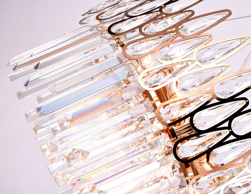 TR5263/8 GD/CL золото/прозрачный E14/8 max 40W D500*700