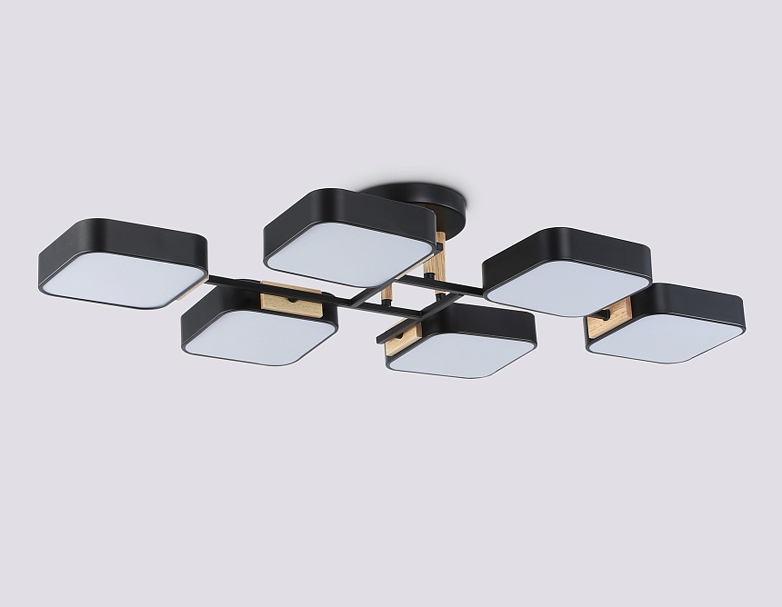 FL4887/6 BK/WD черный/дерево 108W 3000-6000K 850*430*140 (без ПДУ)