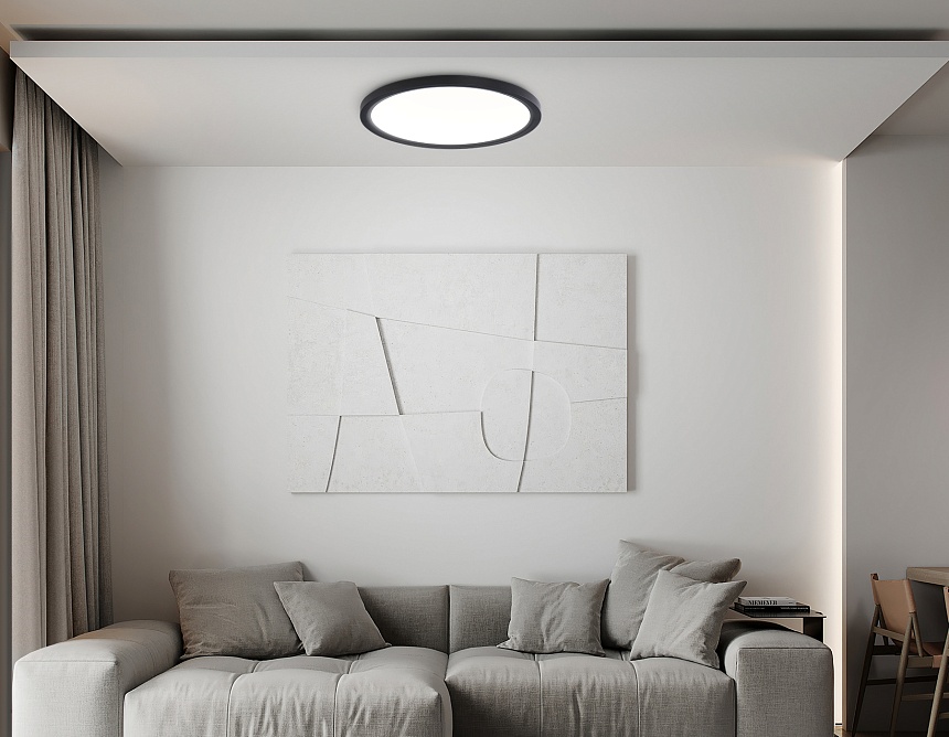 FZ1908 BK черный IP54 35W 3000K-6500K CCT-переключатель D450*25 (Без ПДУ)