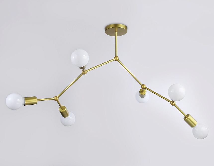 TR8038/6 BS латунь E27*6 max 40W D670*590