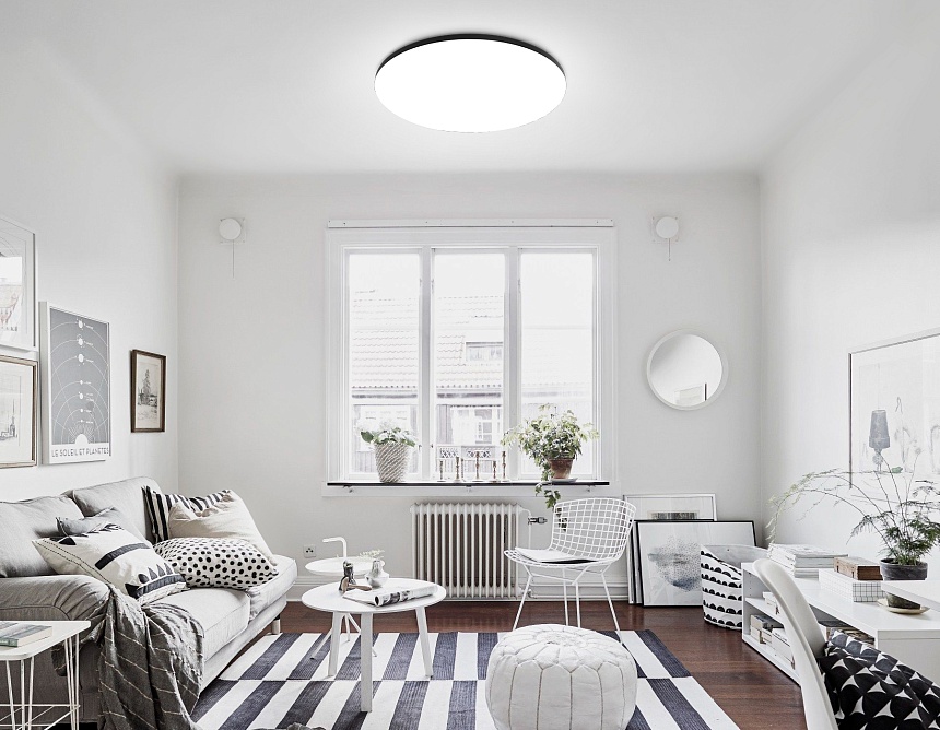 FZ2006 BK черный IP54 30W 3000K-6500K+RGB Wi-Fi Алиса/Tuya/Smart Home/Alexa D450*60 (ПДУ ИК)