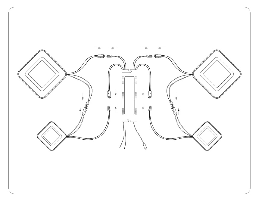 FA8878/2+2 WH белый 3000K-6400K 88W 710*520*125 (ПДУ ИК)