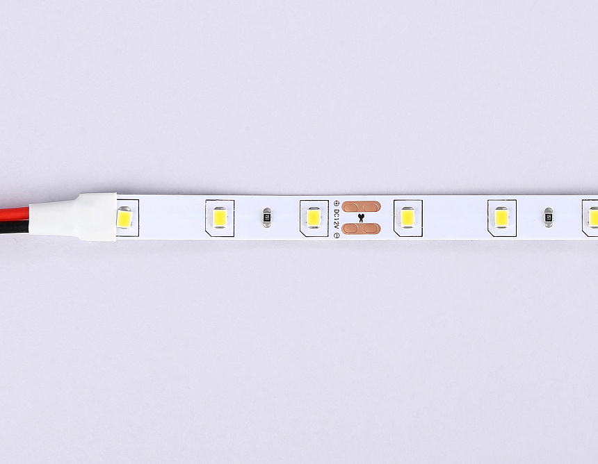 GS1001 2835 60Led/ 4.8W m/ 12V IP20 3000K/ 5000*8*1.2mm (2 конт.)