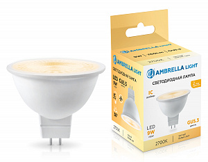 170903 Лампочка LED MR16 9W IC GU5.3 2700K 175-265V 38°