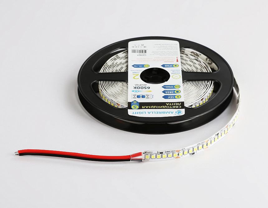 GS1403 2835 240Led/ 17W m/ 12V IP20 6500K/ 5000*10*1.2mm (2 конт.) GS1403 2835 240Led/ 17W m/ 12V IP20 6500K/ 5000*10*1.2mm (2 конт.)
