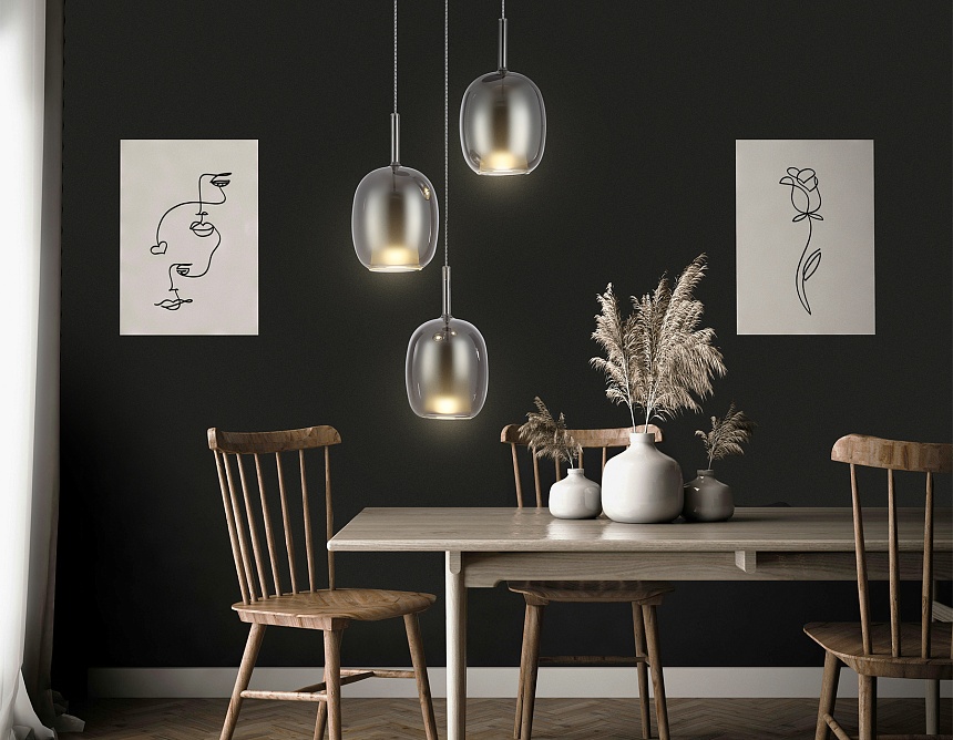 LH11153/3 BK/WH/SM черный/белый/дымчатый E27*3 max 60W D425*1500