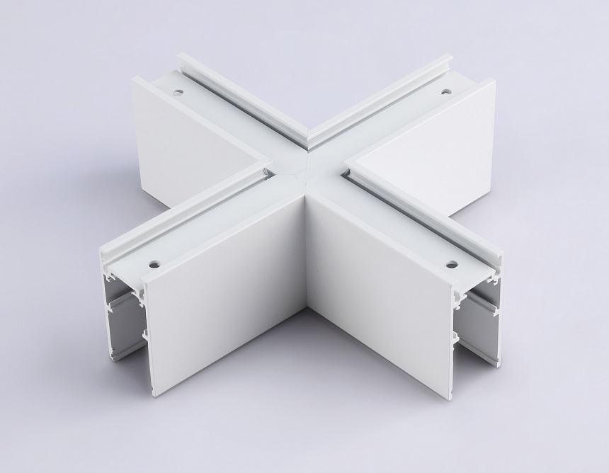 GL3375 WH белый коннектор X-образный для накладного шинопровода 170*170*53.7