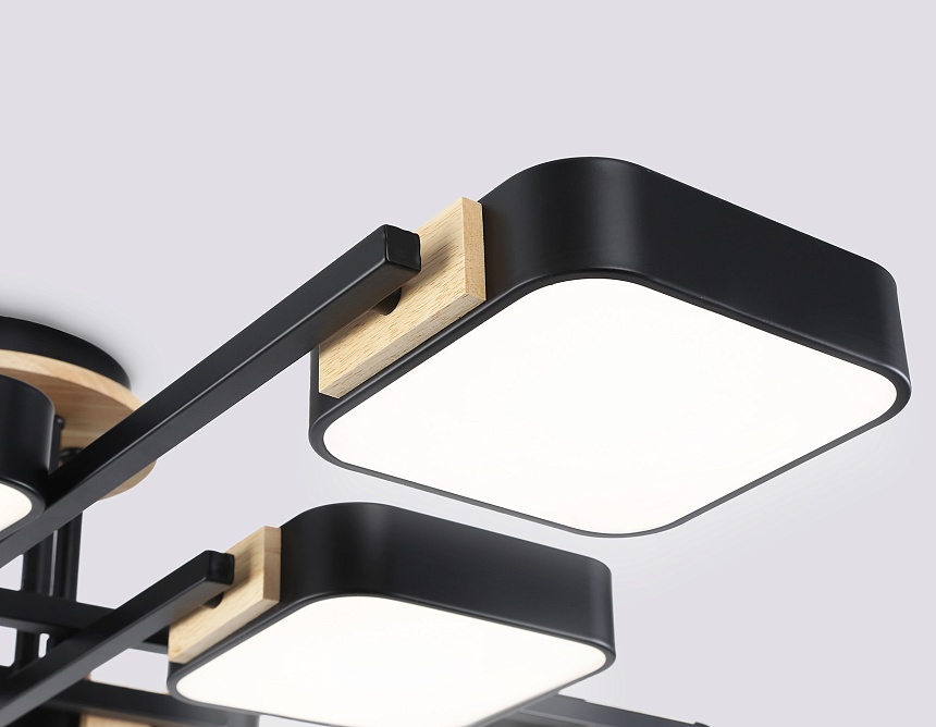 FL4890/8 BK/WD черный/дерево 144W 3000-6000K 960*960*160 (без ПДУ)