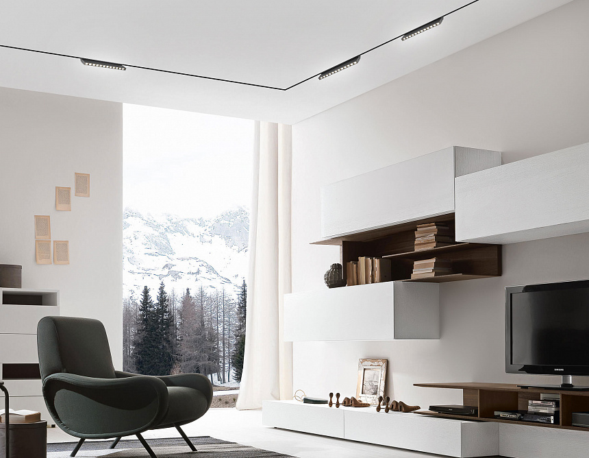 GL2360 BK черный IP20 10W 3CCT 3000/4200/6400K 48V 200*10*73