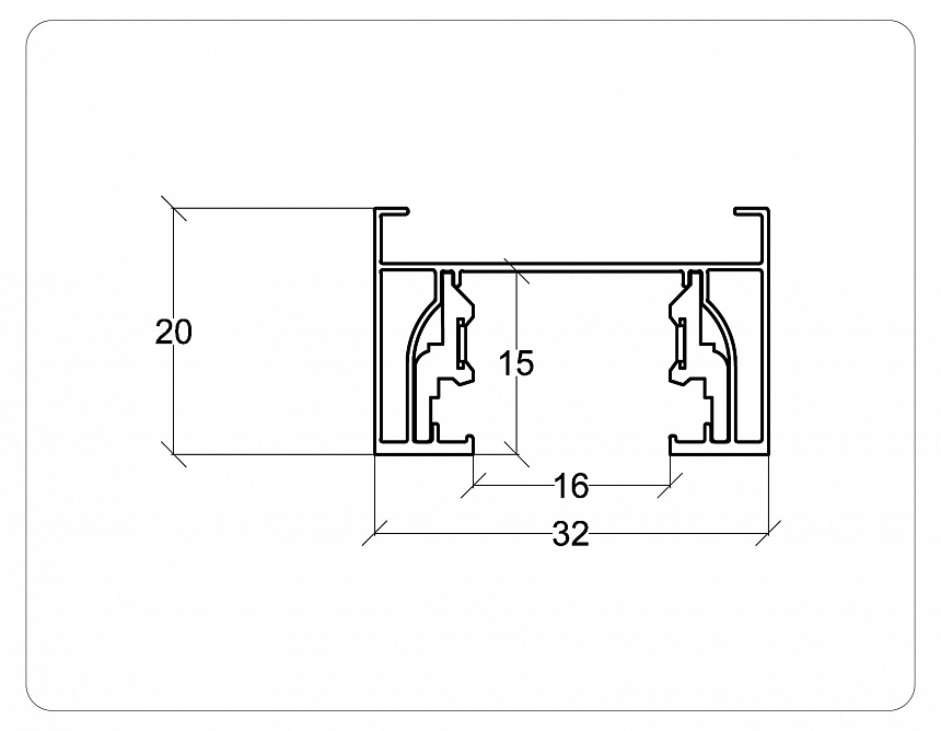 GL7103 WH белый IP20 220V 2000*32.5*19.8