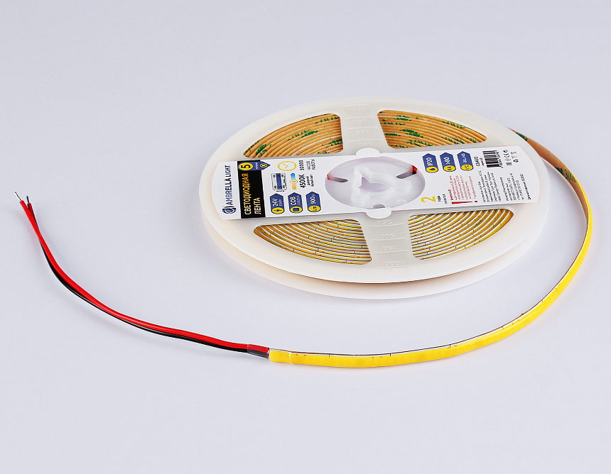 GS4612 COB 400Led/10W m/ 24V IP20 4500K/ 5m*5mm*2.1mm (2 конт.)