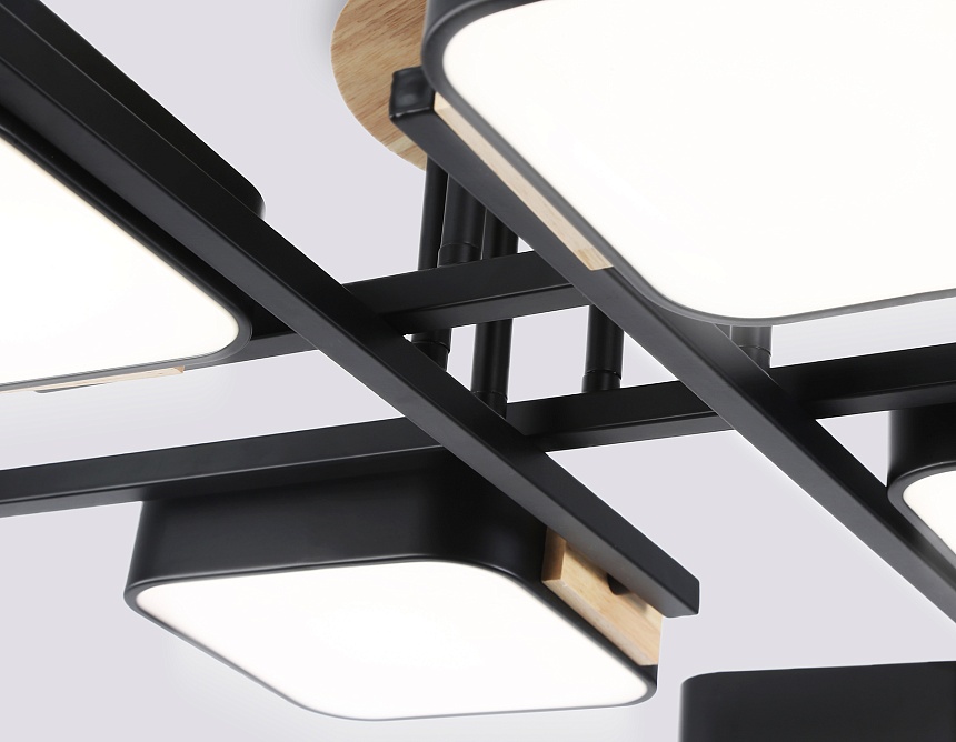 FL4890/8 BK/WD черный/дерево 144W 3000-6000K 960*960*160 (без ПДУ)