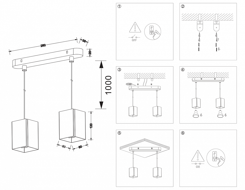 TN5131/2 WH белый E27/2 max 40W 260*80*1150