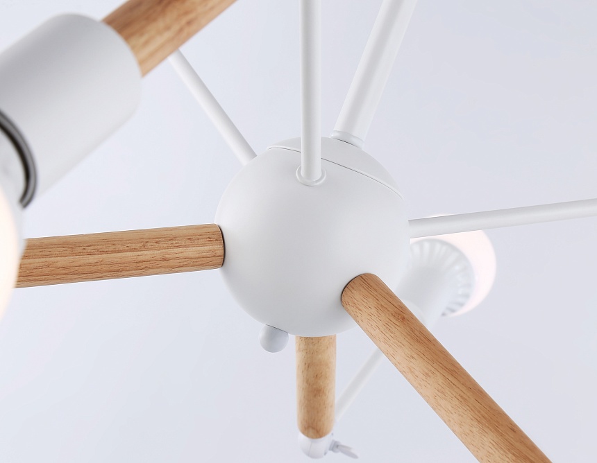 TR80485/6 WH/LW белый/светлое дерево E27/6 max 60W D930*510