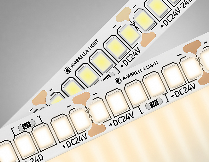 GS3501 2835 240Led /22W m/ 24V IP20 3000K/ 5000*10*1.2mm (2 конт.)