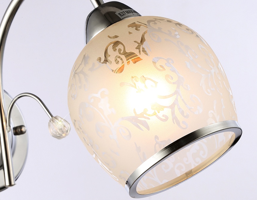 TR3194 CH/CL/FR хром/прозрачный/белый матовый E27 max 40W 190*110*290 TR3194 CH/CL/FR хром/прозрачный/белый матовый E27 max 40W 190*110*290