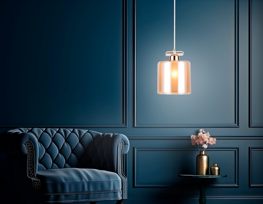 TR3578 GD/TI золото/янтарь E27 max 40W D150*1025