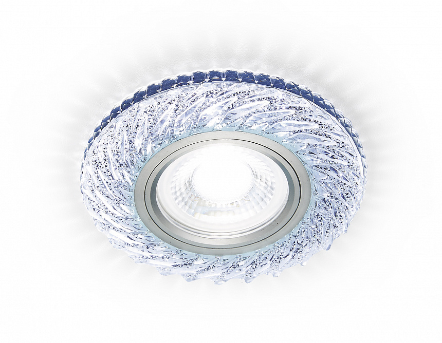 S295 CH хром/прозрачный хрусталь/MR16+3W(LED COLD)