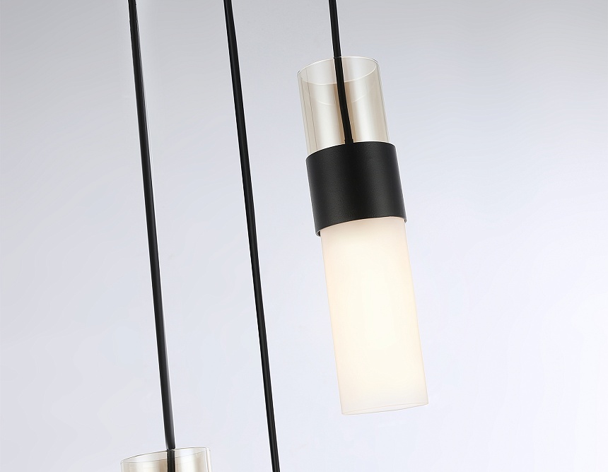 LH55102/3 BK/FR/TI черный/белый матовый/янтарь E14*3 max 40W D220*1200