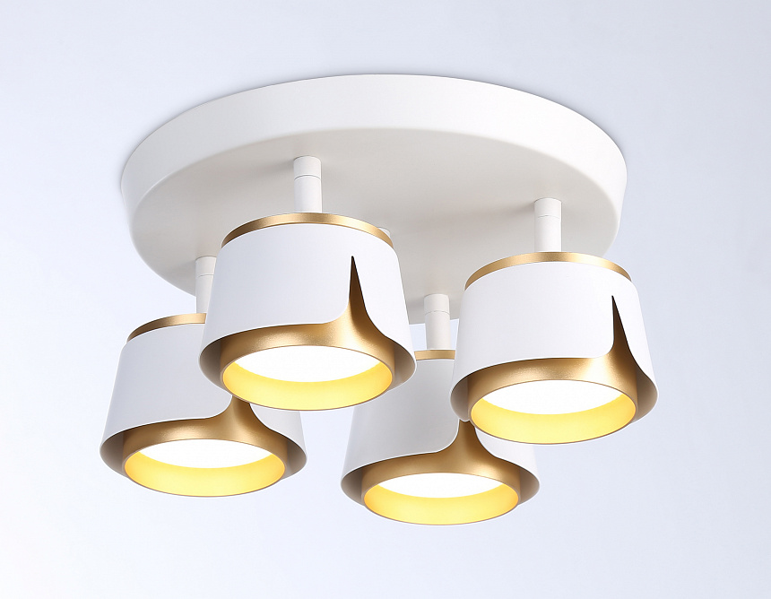 TN71241/4 WH/GD белый/золото GX53/4 D250*147