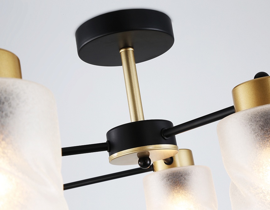 TR303325/6 BK/GD черный/золото E27/6 max 60W D680*270