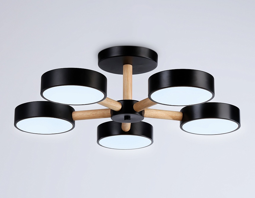 FL4828/5 BK черный 3000K-6400K 65W D580*160 (ПДУ ИК)