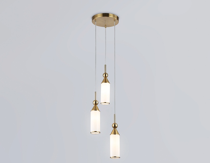 LH55272/3 BS/FR латунь/белый матовый E14 max 40W D230*1200