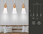 TR3669/3 BS/CL латунь/прозрачный E14/3 max 40W 590*120*850
