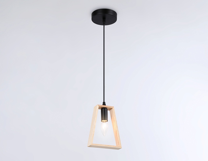 TR80497 BK/LW черный/светлое дерево E14 max 60W D150*1000