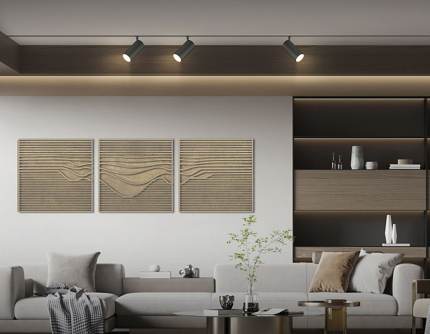 GL2315 BK черный IP20 24W 3CCT 3000/4200/6400K 48V D65*140