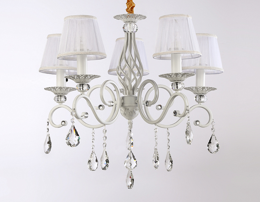 TR4547/5 WH/SL белый/серебро E14/5 max 40W D565*500