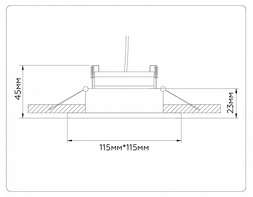 TN51917 BK черный GX53 max 12W 115*115*23
