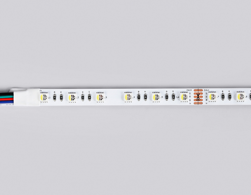 GS4403 5050 60Led/ 10W m/ 24V IP20 RGBW+6500K/ 5000*10*1.87mm (5 конт.) GS4403 5050 60Led/ 10W m/ 24V IP20 RGBW+6500K/ 5000*10*1.87mm (5 конт.)