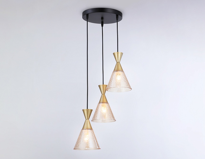 TR3175/3 BK/GD черный/золото E27/3 max 60W D360*1000