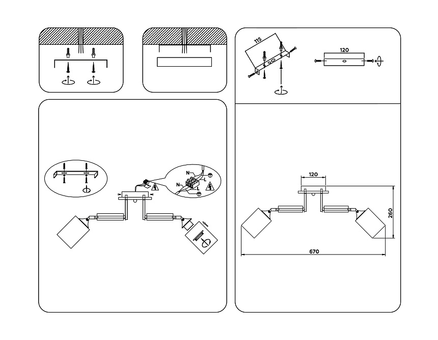 TR9518/5 WH/GD/FR белый/золото/белый матовый E27*5 max 40W D670*260