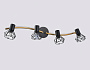 TR8658/4 BK/GD черный/золото E14/4 max 60W 750*100*185