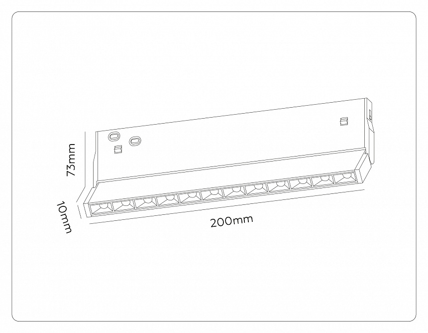 GL2360 BK черный IP20 10W 3CCT 3000/4200/6400K 48V 200*10*73