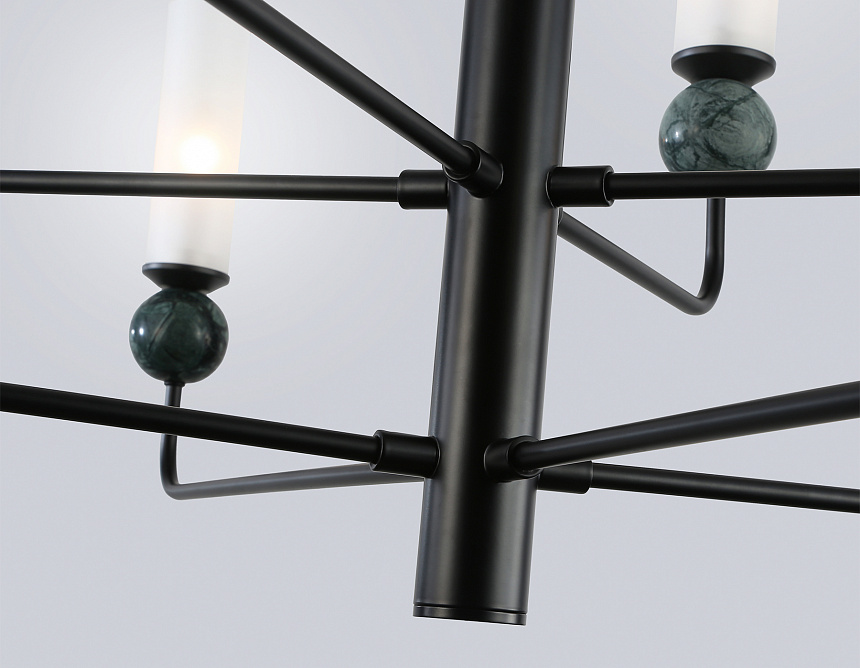 LH53275/8 BK/WH черный/белый E14*8 max 40W D1260*1445