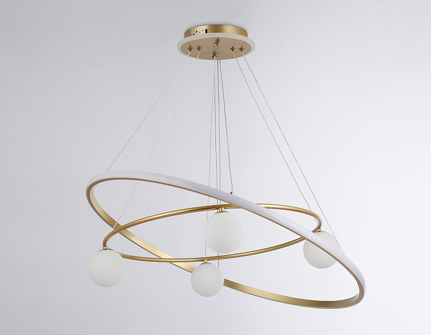 FL66328/1+4 GD золото 92W 3000K-6400K+G9/4 D800/600*1200 (ПДУ ИК)