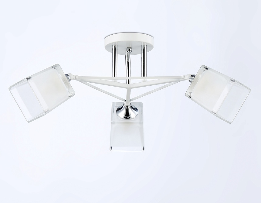 TR303071/3 WH/CH/FR белый/хром/белый матовый E27/3 max 40W D560*250