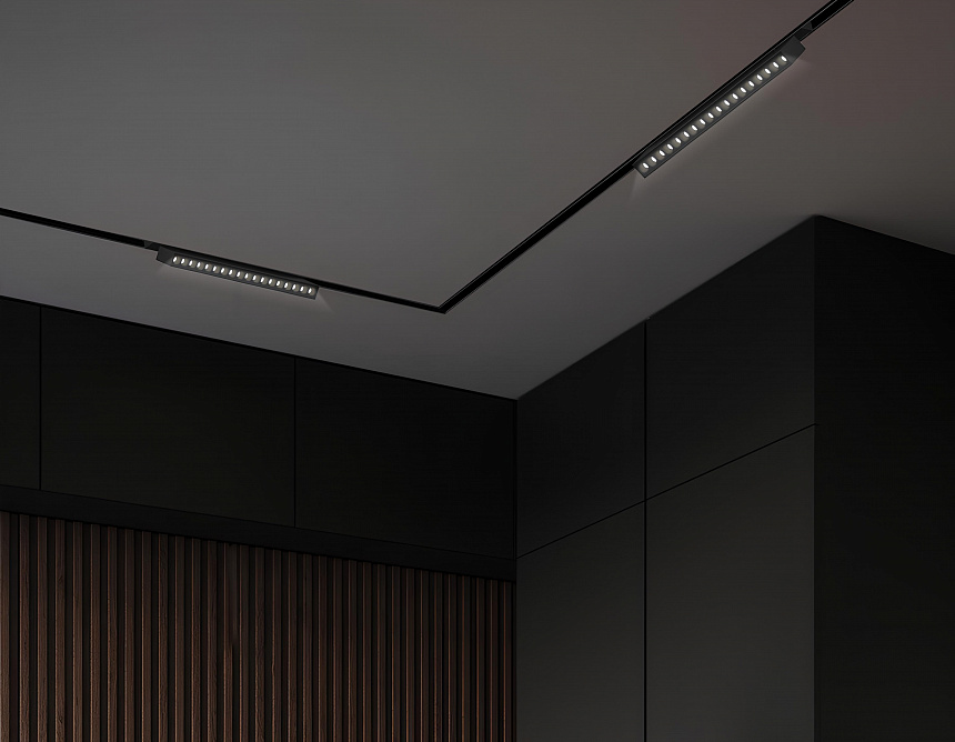 GL1352 BK черный IP20 18W 3000K-6400K 220V 24° 342*25*112 (Без ПДУ)