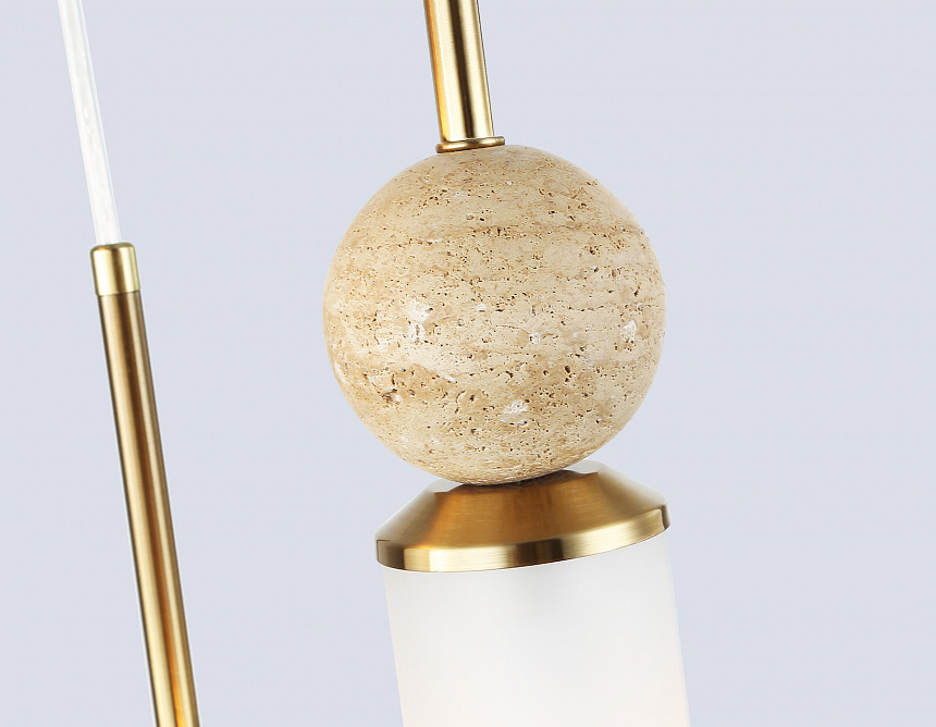 LH53257/3 BS/FR латунь/белый матовый E14*3 max 40W D230*1000