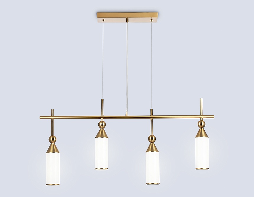 LH55274/4 BS/FR латунь/белый матовый E14*4 max 40W 845*65*1150