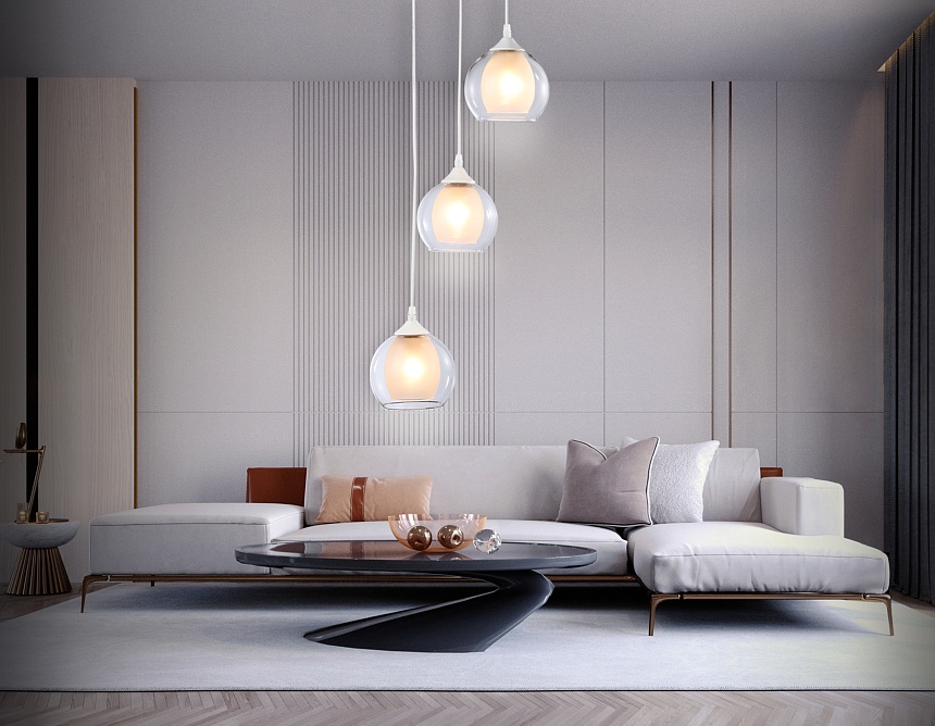 TR3540/3 WH/CL/FR белый/прозрачный/белый матовый E27*3 max 40W D281*800