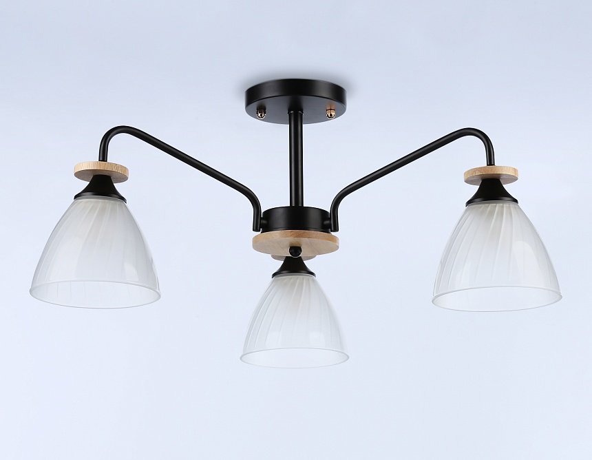 TR9564/3 BK/FR черный/белый матовый E27/3 max 40W D620*250