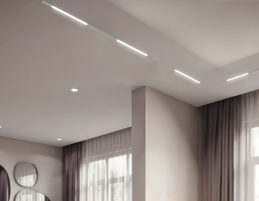 GL1281 WH белый IP20 18W 3000K-6400K 220V 120° 452*25*42 (Без ПДУ)