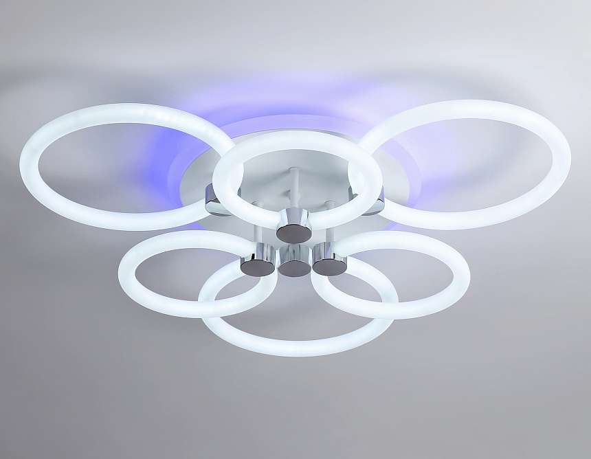 FA3844/3+3 WH белый 102W 3000K-6400K+RGB D670*115 (ПДУ РАДИО 2.4G)