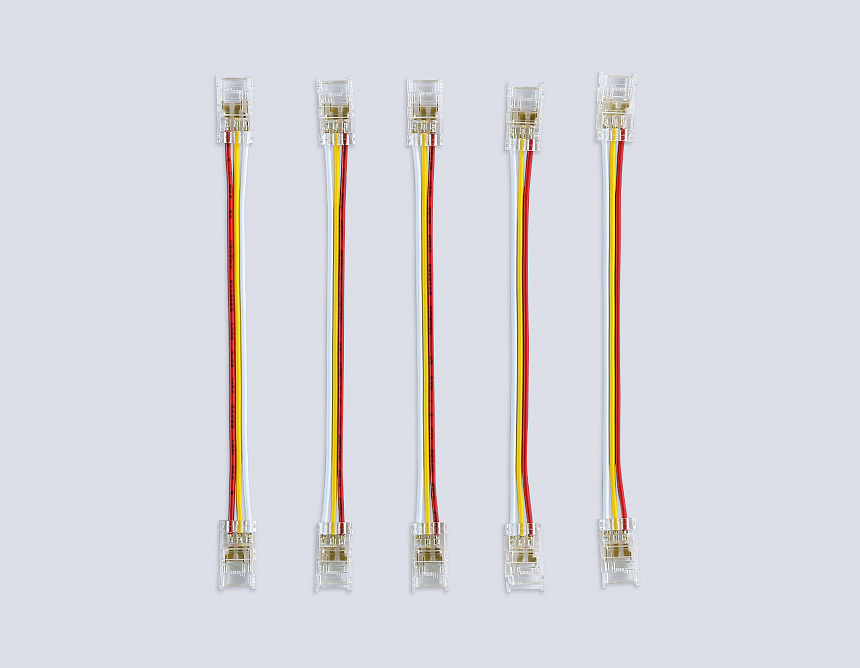 GS7911 Соединитель гибкий двухсторонний COB CCT 12/24V для лент 8mm (3 конт.) (5шт)