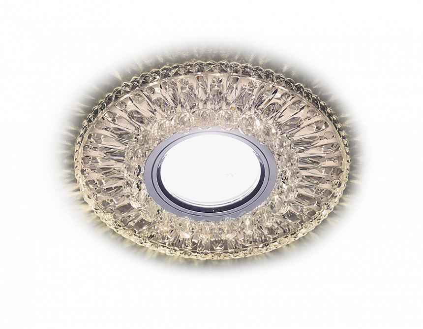 S380 CL/WW хром/прозрачный MR16+3W(LED WARM)